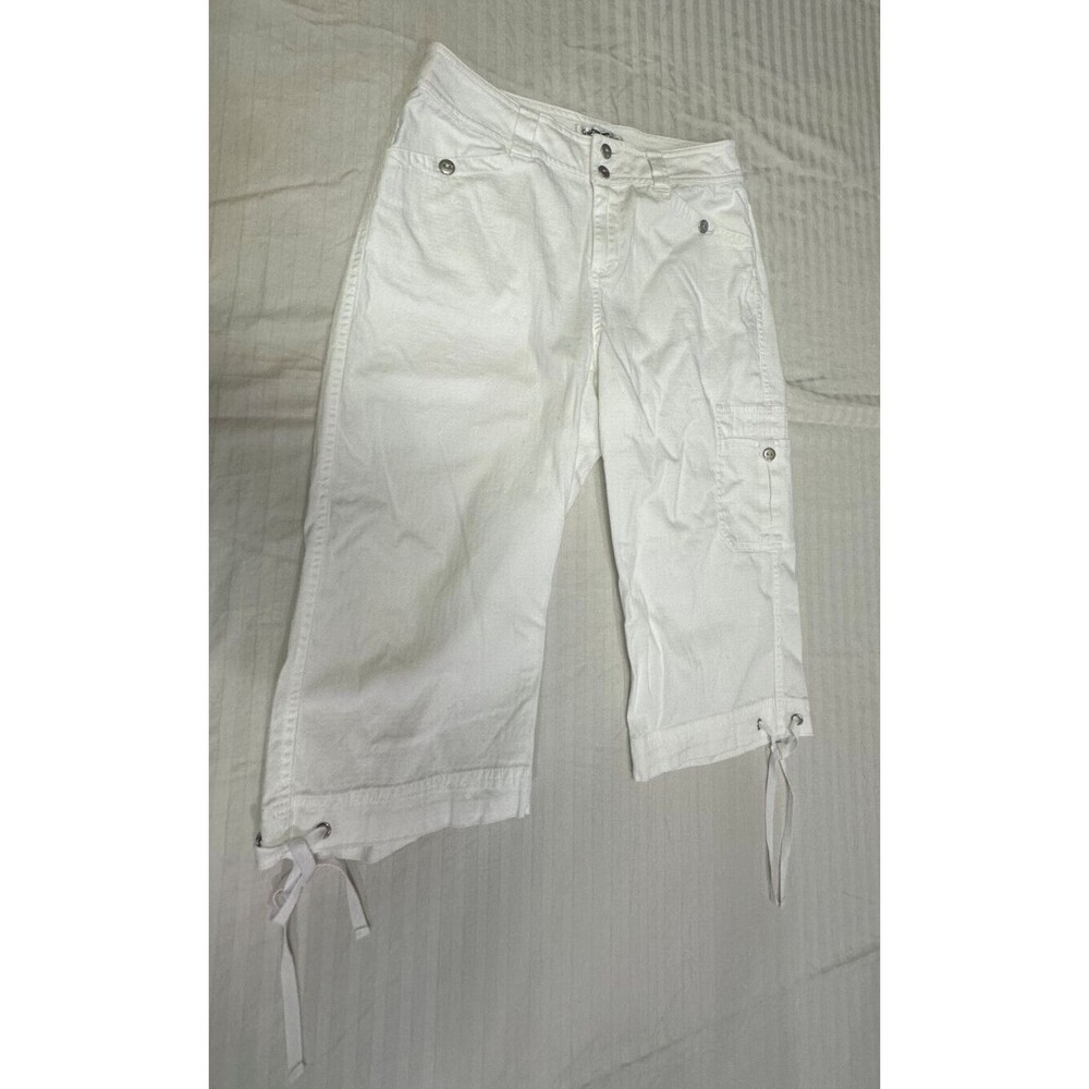 COLDWATER CREEK WOMENS CARGO CAPRIS PANTS SIZE 4 PETITE